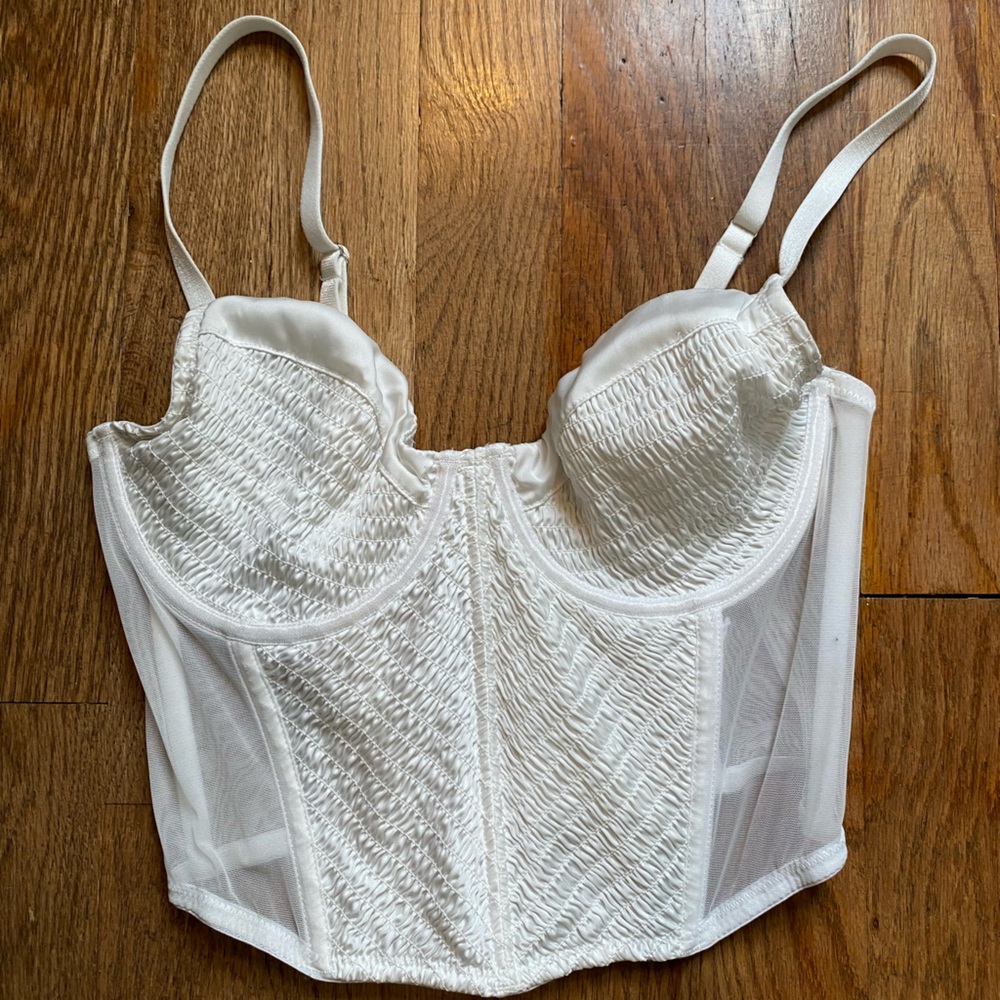 Corset Tank Top Creamy White Small Medium